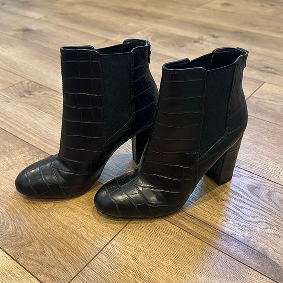 Sam Edelman Black Croc Booties (Size 6) - Picture 1 of 5